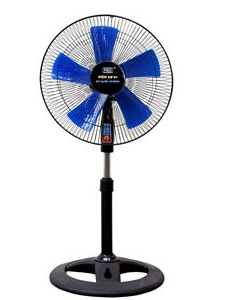 Quạt rút đế tròn 3 khoang, cánh xanh 5 lá