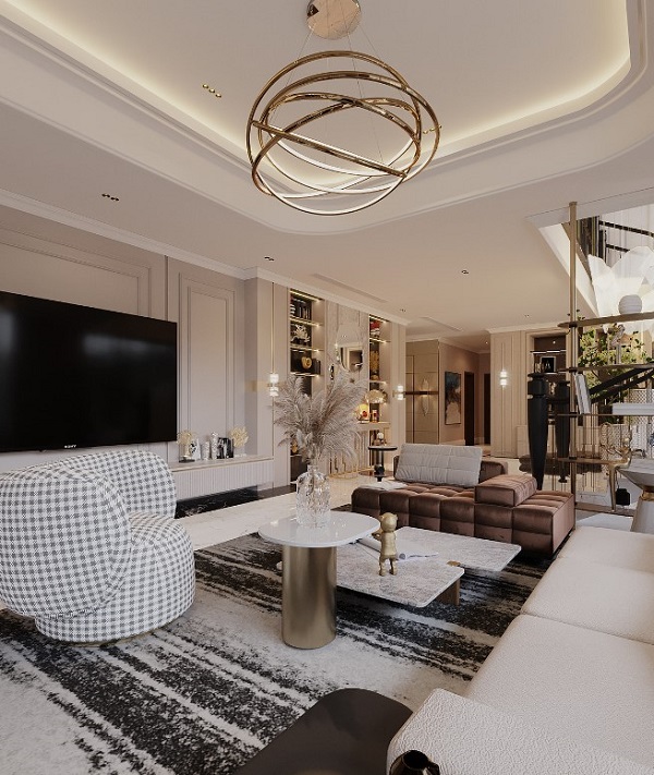 Đèn trần phòng khách là một phần quan trọng trong thiết kế và trang trí không gian sống chung của ngôi nhà