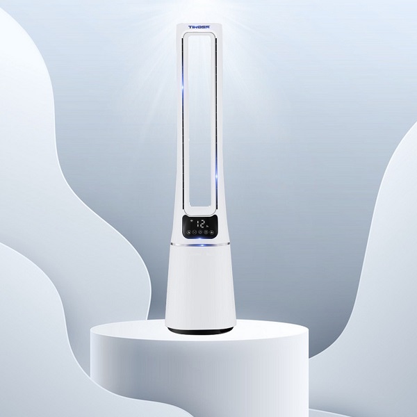 Thiết kế thon gọn của quạt tháp Tiross giúp tiết kiệm không gian một cách đáng kể so với các loại quạt truyền thống có cánh