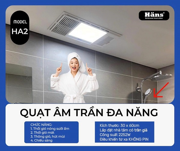 Quạt âm trần đa năng là một giải pháp tuyệt vời cho không gian sống hiện đại