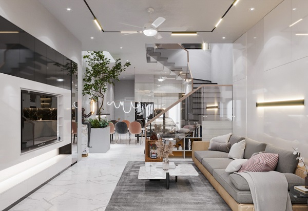 Đèn LED với ánh sáng vàng/trắng, tiết kiệm điện thường được nhiều gia đình lựa chọn sử dụng