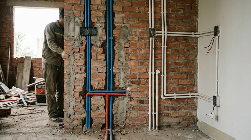 Nên thi công điện nước âm tường hay đi nổi?