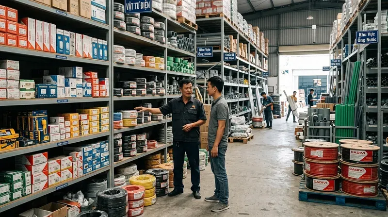 Nên chọn đại lý vật tư điện nước cấp 1 hay cửa hàng bán lẻ?